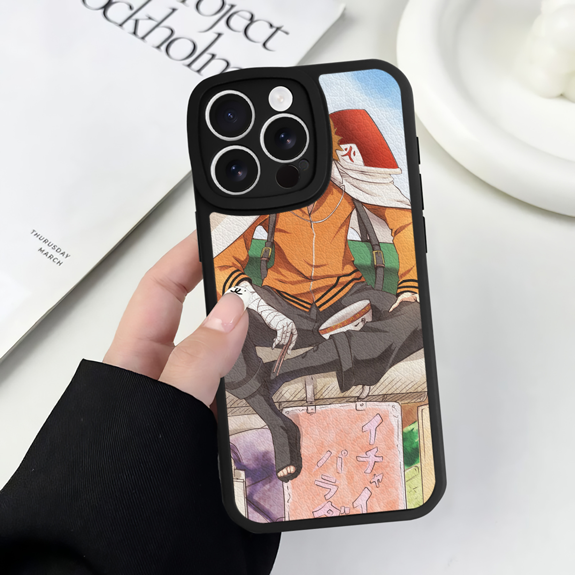 （画像用） NARUTO -ナルト- NARUTO -ナルト- 疾風伝 【iPhone 16シリーズ対応】シリコンスマホケース（レザー調） 材質：シリコン